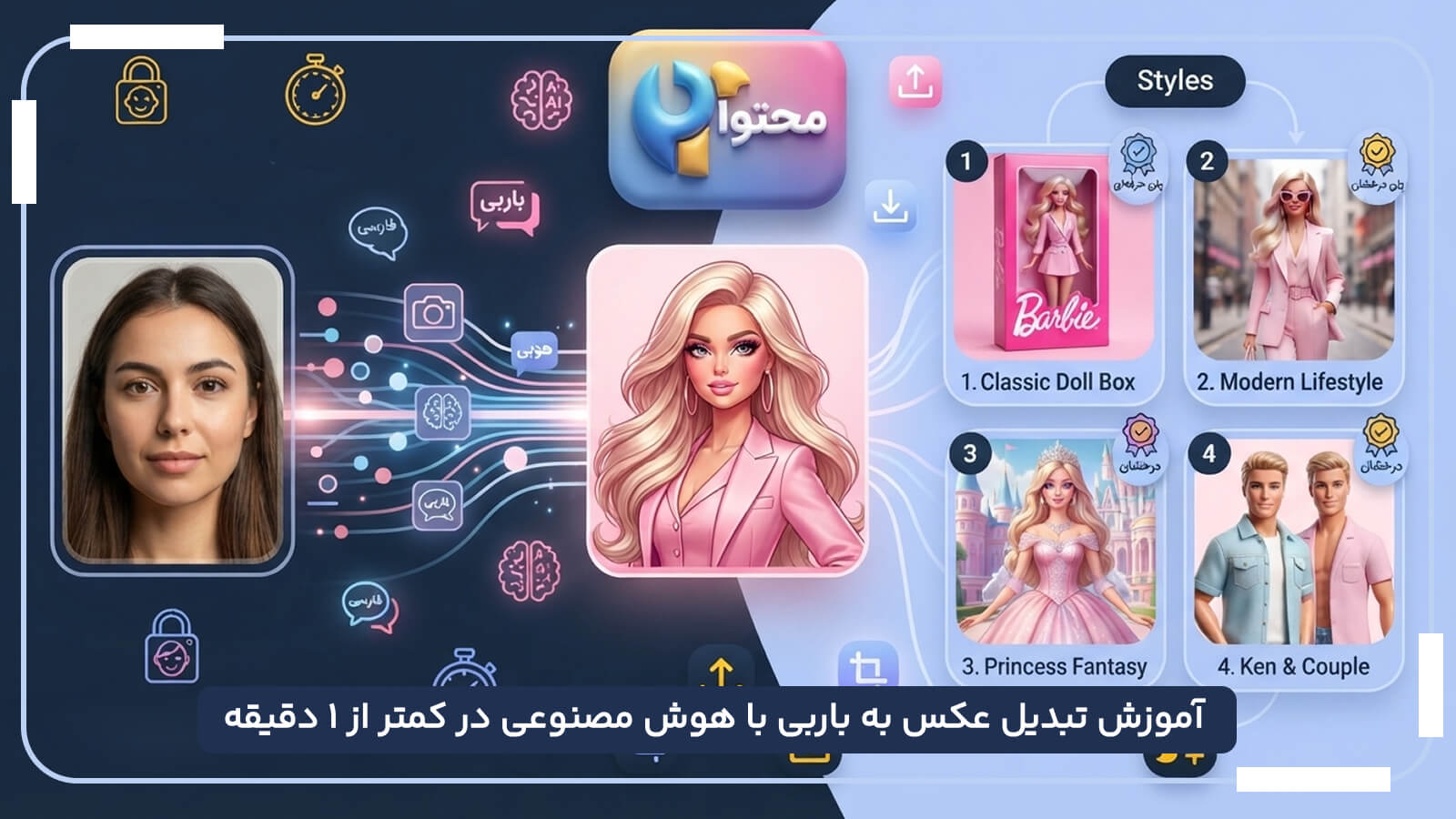 آموزش تبدیل عکس به باربی با هوش مصنوعی (ساخت باربی واقعی از چهره خودتان)